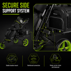 3-Wheel Golf Push Cart with Detachable Pet Carrier