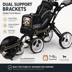 4-Wheel Golf Push Cart with Detachable Pet Carrier