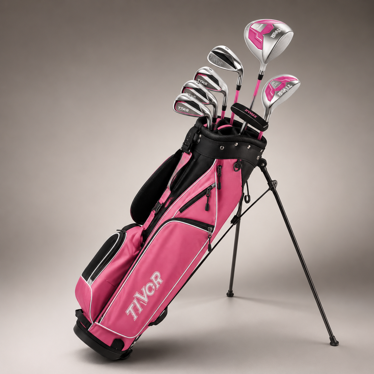 7-Piece Complete Golf Set（pink）