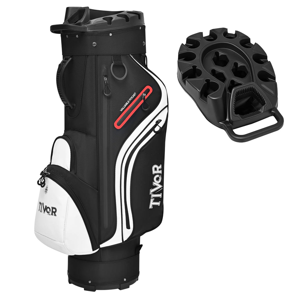 TIVOR 2026 T-Lock Golf Cart Bag-14-Way Full-Length Dividers,9 Pockets, Easy-Access Handle & Ergonomic Straps | Perfect for Cart & Walking, Includes Rain Cover