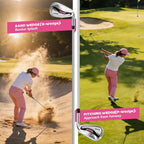 Golf Clubs Set Complete 14-Piece with Driver Fairway Hybrid Irons Putter Stand Bag & 3 Headcovers for Men Women Right Left Handed - Beginner Golf Sets Pink Black