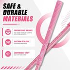 Kids Golf Clubs Set for Ages 9-12, Right Handed Youth Golf Clubs 9 Piece Set with 400cc Driver, Hybrid, 7 Iron, 9 Iron, Putter, Stand Bag &amp; Practice Mat, Junior Golf Clubs for Height 4'4"-4'10",Pink