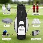 TIVOR 2026 T-Lock Golf Cart Bag-14-Way Full-Length Dividers,9 Pockets, Easy-Access Handle & Ergonomic Straps | Perfect for Cart & Walking, Includes Rain Cover