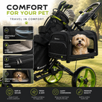3-Wheel Golf Push Cart with Detachable Pet Carrier