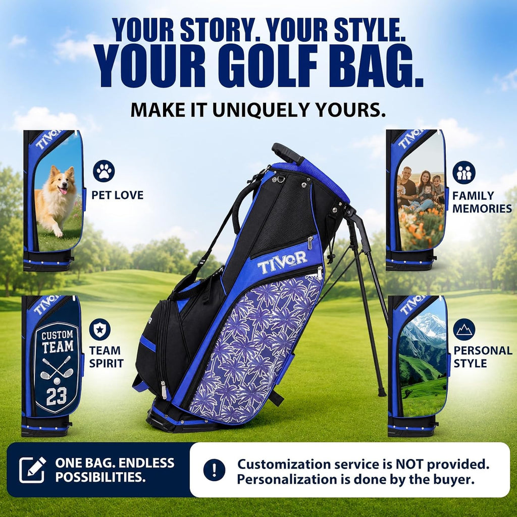 Personalized Golf Stand Bag for Men Lightweight 5-Way Full-Length Divider