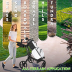 Tivor Golf Push Cart with 360° Front Wheels & Handbrake, 3 Wheel Pull Cart Offers One-Click Folding and All-Terrain Mobility