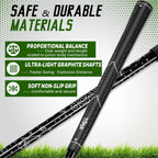 Youth Golf Clubs Set for Ages 12-14, Right Handed Junior Golf Clubs 11 Piece Set with 400cc Driver, 3 Wood, Hybrid,7 Iron, 9 Iron, Wedge, Putter, Stand Bag &amp; 3 Headcovers，Green Black
