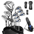 Golf Clubs Set Complete 14-Piece with Driver Fairway Hybrid Irons Putter Stand Bag & 3 Headcovers for Men Women Right Left Handed - Beginner Golf Sets Pink Black