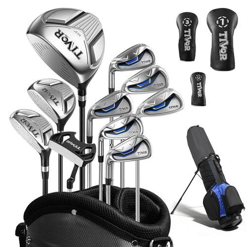 Golf Clubs Set Complete 14-Piece with Driver Fairway Hybrid Irons Putter Stand Bag & 3 Headcovers for Men Women Right Left Handed - Beginner Golf Sets Pink Black