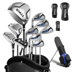 Golf Clubs Set Complete 14-Piece with Driver Fairway Hybrid Irons Putter Stand Bag & 3 Headcovers for Men Women Right Left Handed - Beginner Golf Sets Pink Black