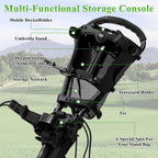 Tivor 3 Wheel Golf Push Cart, Lightweight Push Cart Golf One-Click Folding, Adjustable Height Pushcart for Golf Bags, Compact Design for Ladies, Junior Golfers