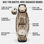 TIVOR 15-Way Silent T-Lock Golf Cart Bag with Full-Length Dividers